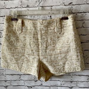 NWT Bebe white and gold shorts